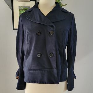 Diane Von Furstenberg Double Breasted Ponte Knit Swing Blazer Jacket 4